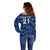 (Custom Text And Number) Manu Samoa Rugby Off Shoulder Sweater Polynesian Style With Hibiscus LT9 - Polynesian Pride