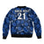 (Custom Text And Number) Manu Samoa Rugby Sleeve Zip Bomber Jacket Polynesian Style With Hibiscus LT9 - Polynesian Pride