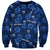 (Custom Text And Number) Manu Samoa Rugby Sweatshirt Polynesian Style With Hibiscus LT9 Unisex Blue - Polynesian Pride