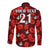 (Custom Text And Number) Tonga Rugby Long Sleeve Button Shirt Polynesian Style With Hibiscus LT9 - Polynesian Pride