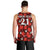 (Custom Text And Number) Tonga Rugby Men Tank Top Polynesian Style With Hibiscus LT9 - Polynesian Pride