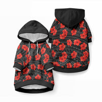 Polynesian Pride Hawaii Style With Hibiscus Pet Hoodie Black LT9 Pullover Black - Polynesian Pride