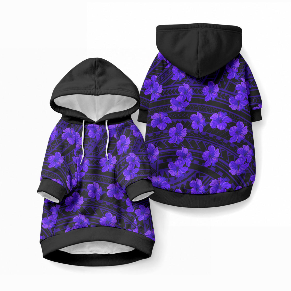Polynesian Pride Hawaii Style With Hibiscus Pet Hoodie Blue LT9 Pullover Blue - Polynesian Pride