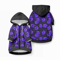 Polynesian Pride Hawaii Style With Hibiscus Pet Hoodie Blue LT9 Zip-up Blue - Polynesian Pride