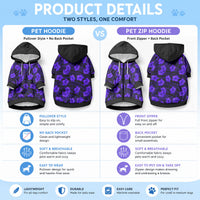 Polynesian Pride Hawaii Style With Hibiscus Pet Hoodie Blue LT9 - Polynesian Pride