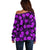 Polynesian Pride Hawaii Style With Hibiscus Off Shoulder Sweater Purple LT9 - Polynesian Pride