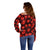 Polynesian Pride Hawaii Style With Hibiscus Off Shoulder Sweater Red LT9 - Polynesian Pride