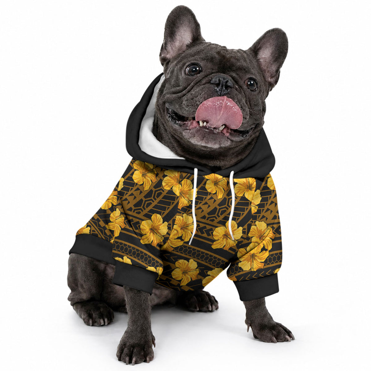 Polynesian Pride Hawaii Style With Hibiscus Pet Hoodie Yellow LT9 - Polynesian Pride