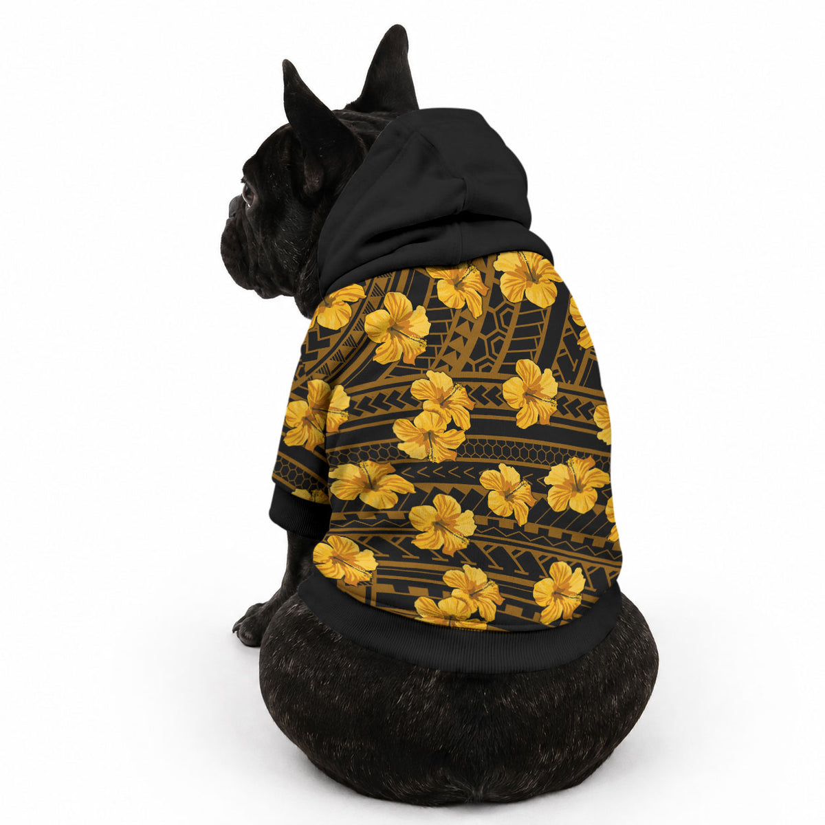 Polynesian Pride Hawaii Style With Hibiscus Pet Hoodie Yellow LT9 - Polynesian Pride