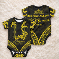 Philippines Independence Day Baby Onesie Pechera With Side Barong Patterns LT9 - Polynesian Pride