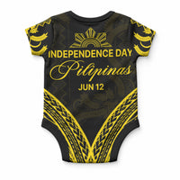 Philippines Independence Day Baby Onesie Pechera With Side Barong Patterns LT9 - Polynesian Pride