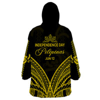 Philippines Independence Day Wearable Blanket Hoodie Pechera With Side Barong Patterns LT9 - Polynesian Pride