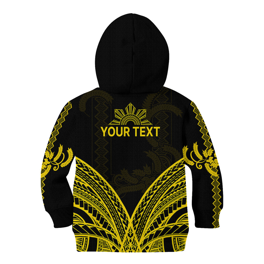 Personalised Philippines Independence Day Kid Hoodie Pechera With Side Barong Patterns LT9 - Polynesian Pride