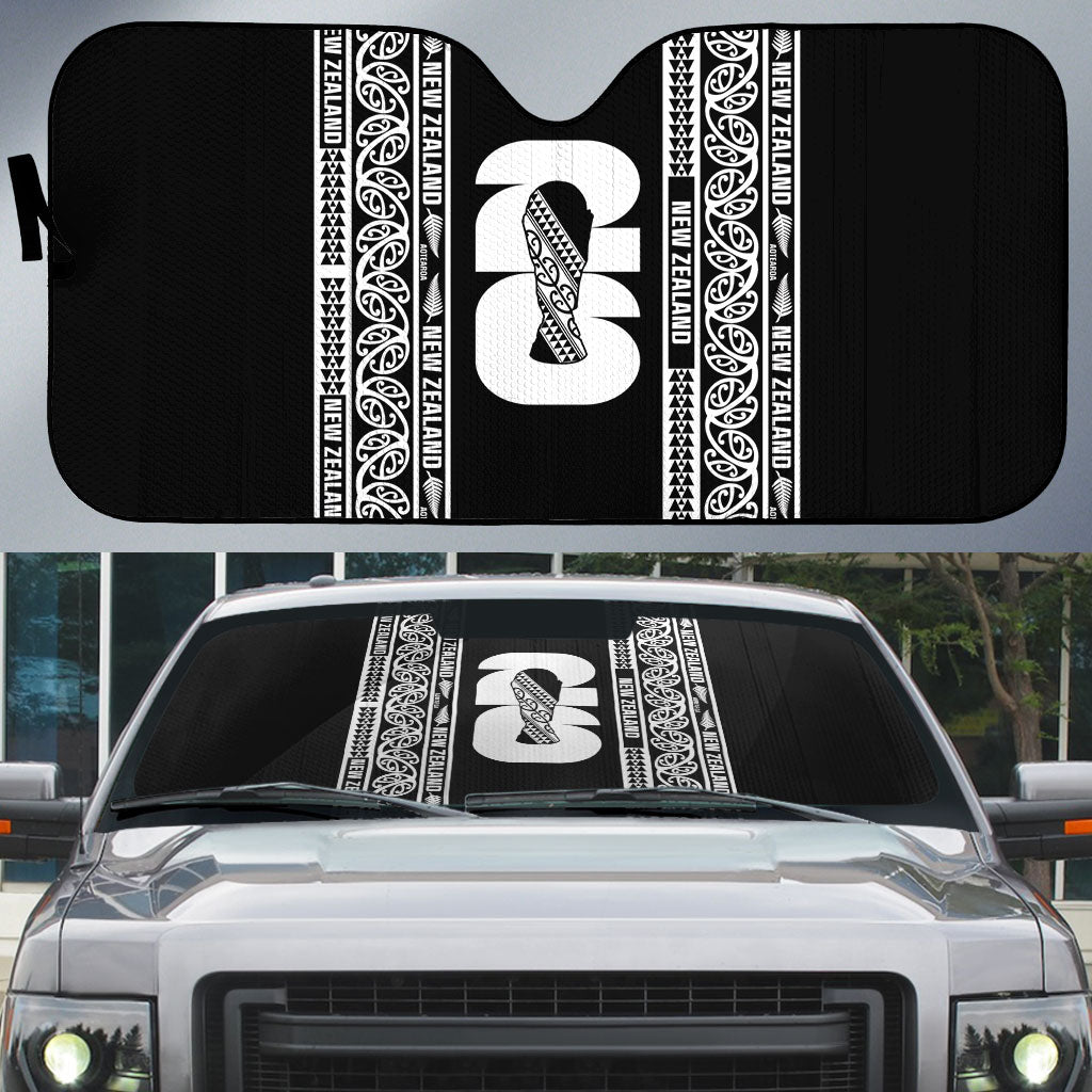 New Zealand Football White Fern Supporter Auto Sun Shade LT9 Black - Polynesian Pride