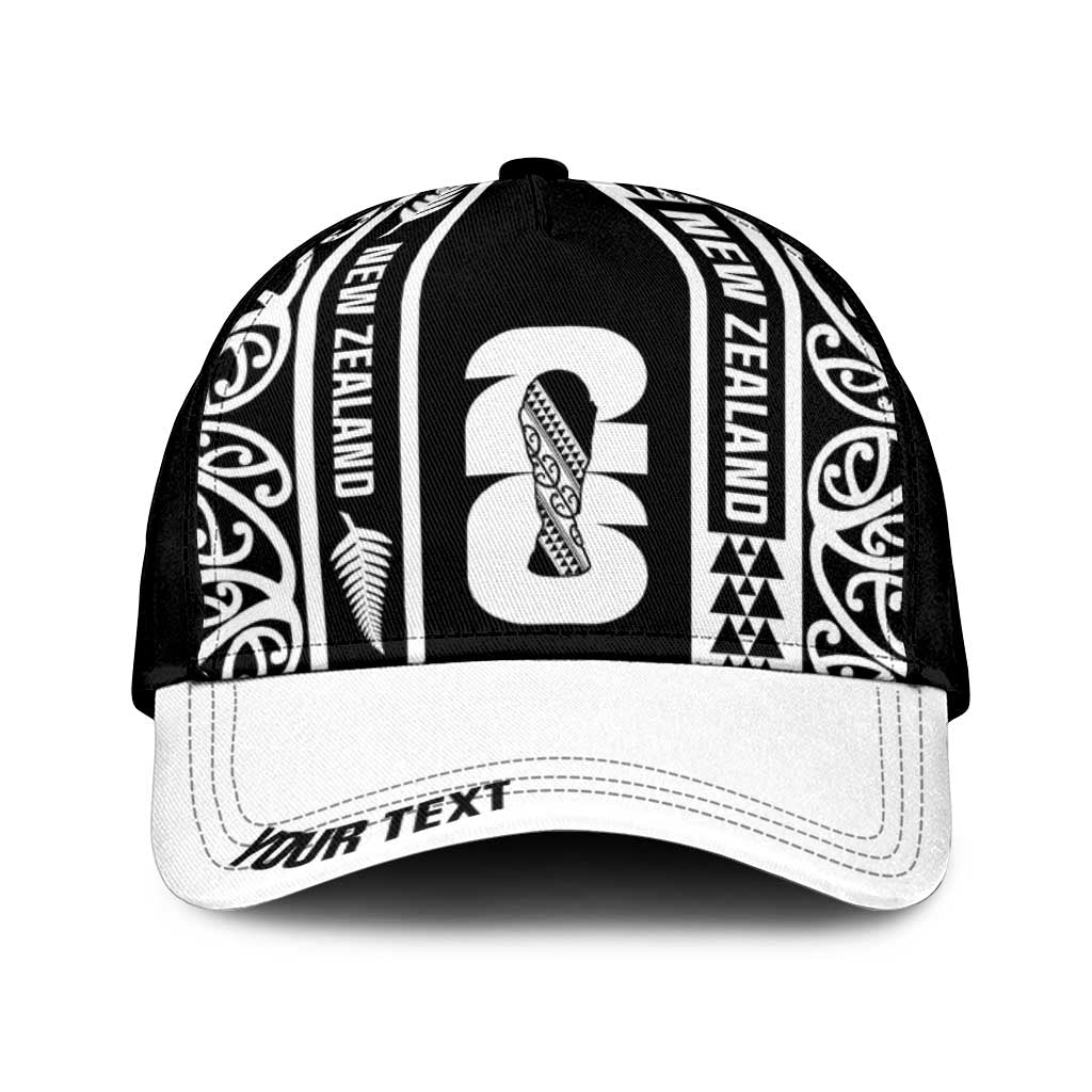 Personalised New Zealand Football White Fern Supporter Classic Cap LT9 Universal Fit Black - Polynesian Pride