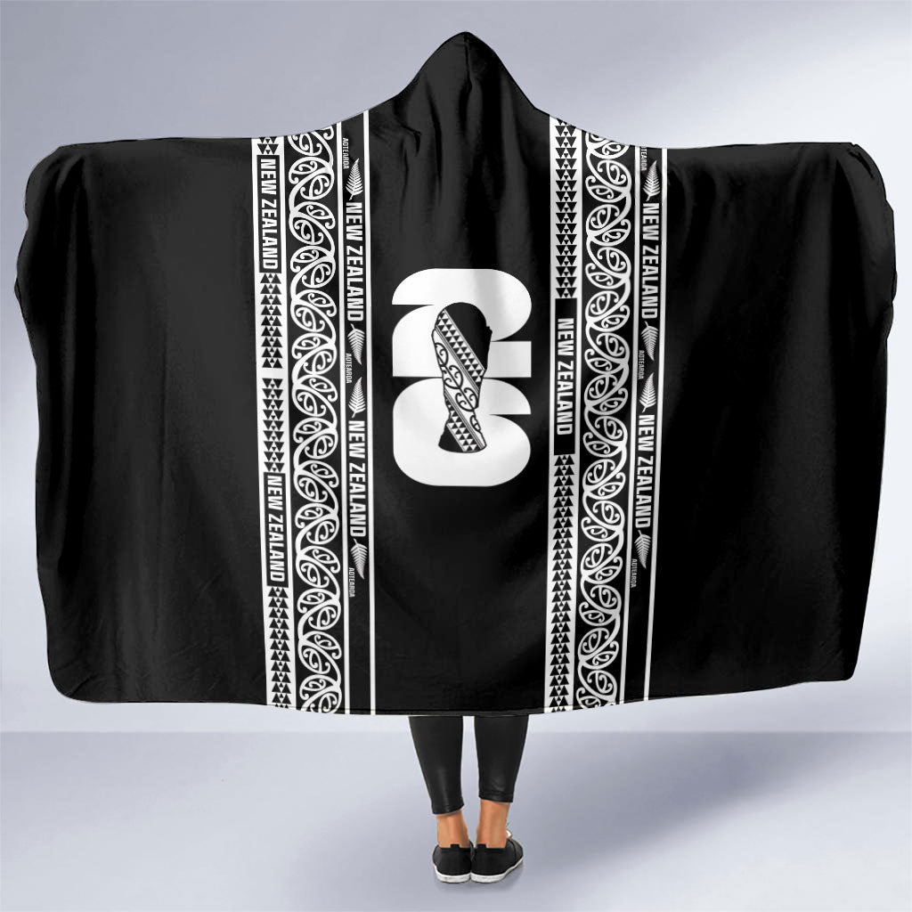 New Zealand Football White Fern Supporter Hooded Blanket LT9 One Size Black - Polynesian Pride