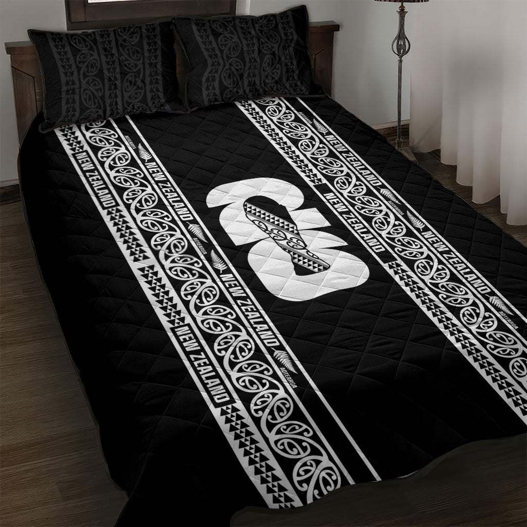New Zealand Football White Fern Supporter Quilt Bed Set LT9 Black - Polynesian Pride