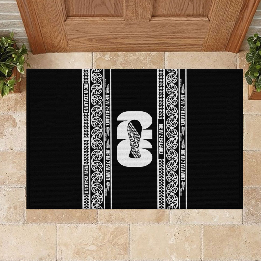 New Zealand Football White Fern Supporter Rubber Doormat LT9 Black - Polynesian Pride