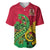 Vanuatu Islands Baseball Jersey Polynesian Tattoo and Sea Turtle LT9 Green - Polynesian Pride