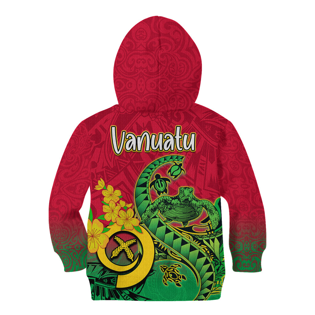 Vanuatu Islands Kid Hoodie Polynesian Tattoo and Sea Turtle LT9 - Polynesian Pride