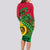 Vanuatu Islands Long Sleeve Bodycon Dress Polynesian Tattoo and Sea Turtle LT9 - Polynesian Pride