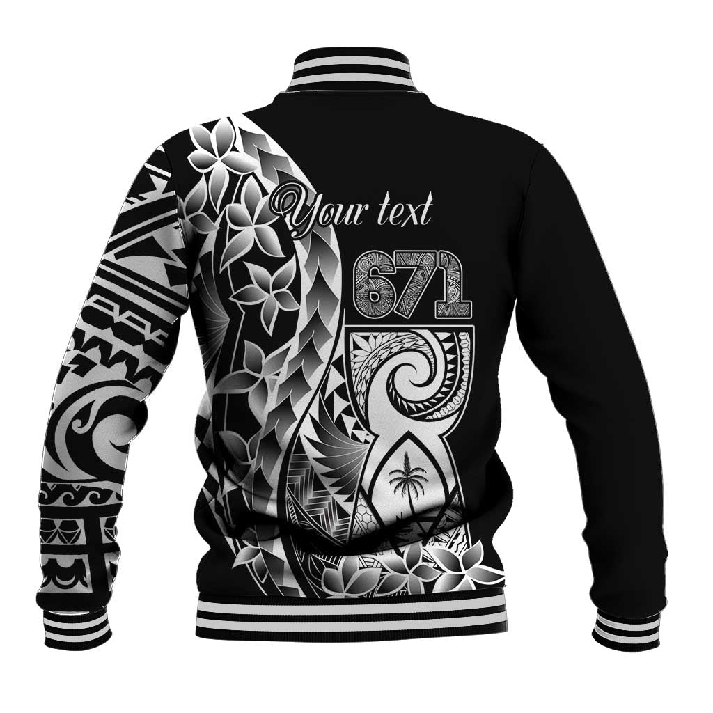 671 Guam Personalised Baseball Jacket Latte Stone Tribal LT9 - Polynesian Pride