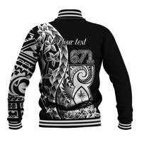 671 Guam Personalised Baseball Jacket Latte Stone Tribal LT9 - Polynesian Pride