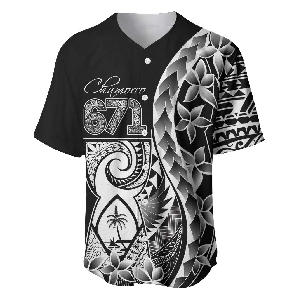 671 Guam Personalised Baseball Jersey Latte Stone Tribal LT9 Black - Polynesian Pride