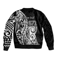 671 Guam Personalised Bomber Jacket Latte Stone Tribal LT9 - Polynesian Pride