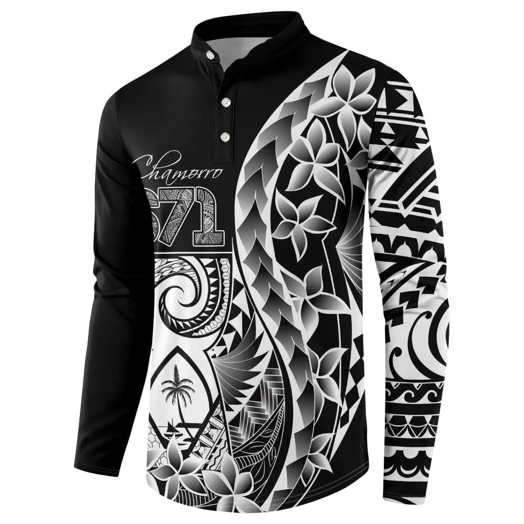 671 Guam Personalised Button Sweatshirt Latte Stone Tribal LT9 - Polynesian Pride