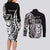 671 Guam Personalised Couples Matching Long Sleeve Bodycon Dress and Long Sleeve Button Shirt Latte Stone Tribal