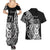 671 Guam Personalised Couples Matching Summer Maxi Dress and Hawaiian Shirt Latte Stone Tribal