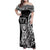 671 Guam Personalised Family Matching Off Shoulder Maxi Dress and Hawaiian Shirt Latte Stone Tribal