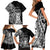 671 Guam Personalised Family Matching Short Sleeve Bodycon Dress and Hawaiian Shirt Latte Stone Tribal