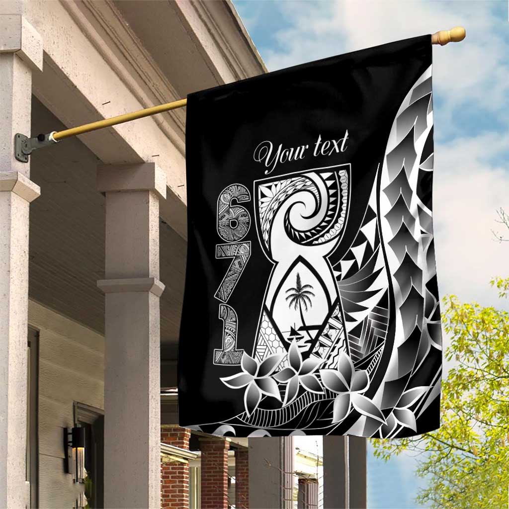 671 Guam Personalised Garden Flag Latte Stone Tribal LT9 House Flag Black - Polynesian Pride