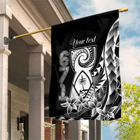 671 Guam Personalised Garden Flag Latte Stone Tribal LT9 House Flag Black - Polynesian Pride