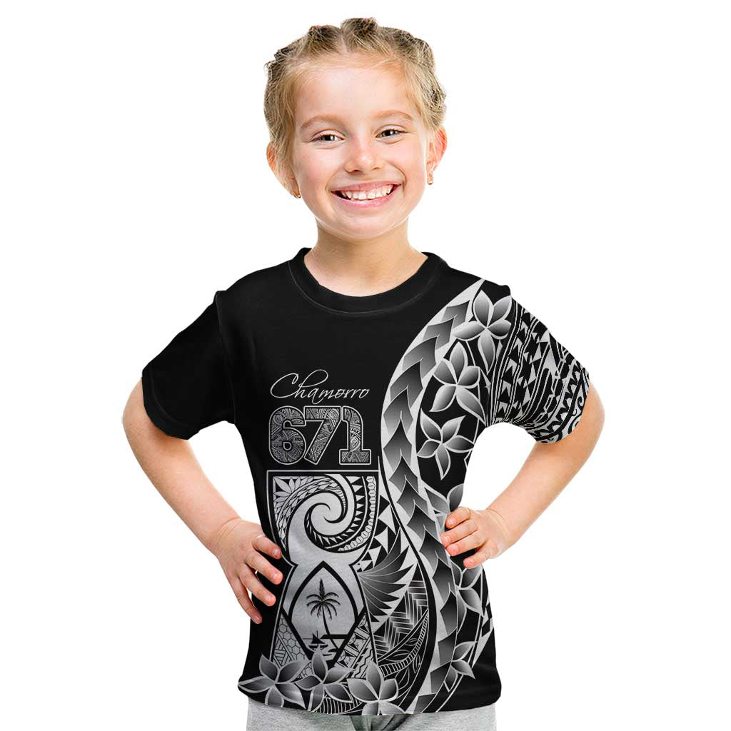 671 Guam Personalised Kid T Shirt Latte Stone Tribal LT9 Black - Polynesian Pride