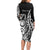 671 Guam Personalised Long Sleeve Bodycon Dress Latte Stone Tribal