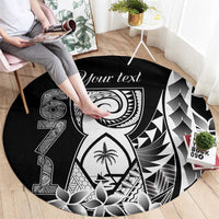 671 Guam Personalised Round Carpet Latte Stone Tribal LT9 - Polynesian Pride