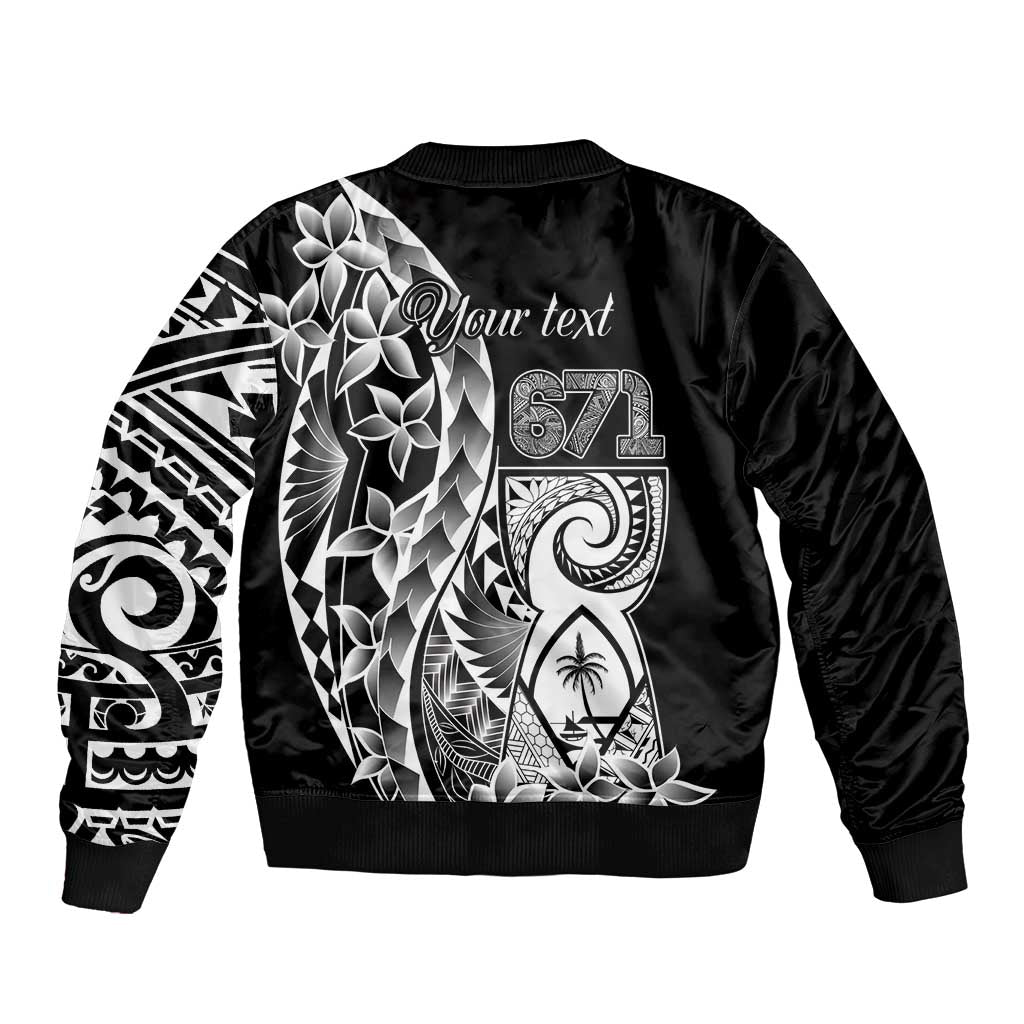 671 Guam Personalised Sleeve Zip Bomber Jacket Latte Stone Tribal LT9 - Polynesian Pride