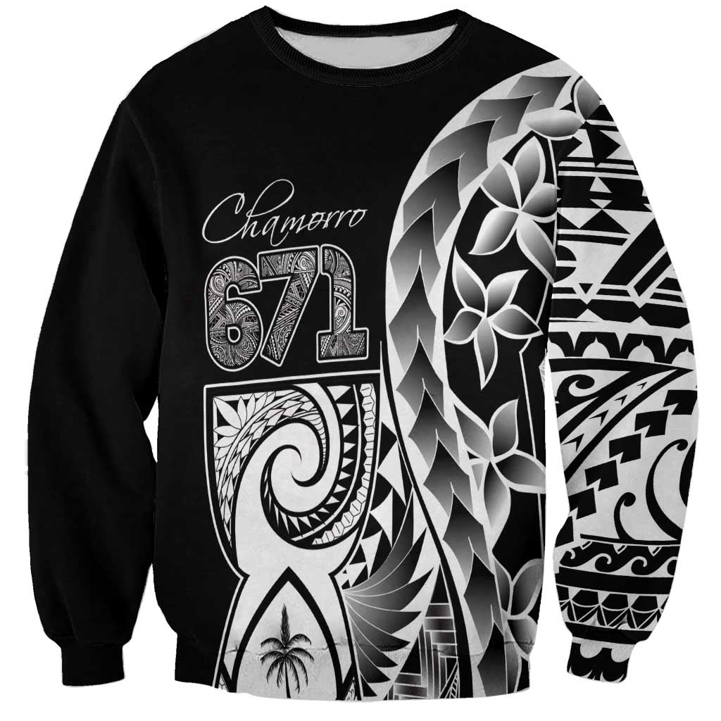 671 Guam Personalised Sweatshirt Latte Stone Tribal LT9 Unisex Black - Polynesian Pride