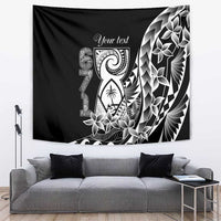 671 Guam Personalised Tapestry Latte Stone Tribal LT9 Black - Polynesian Pride