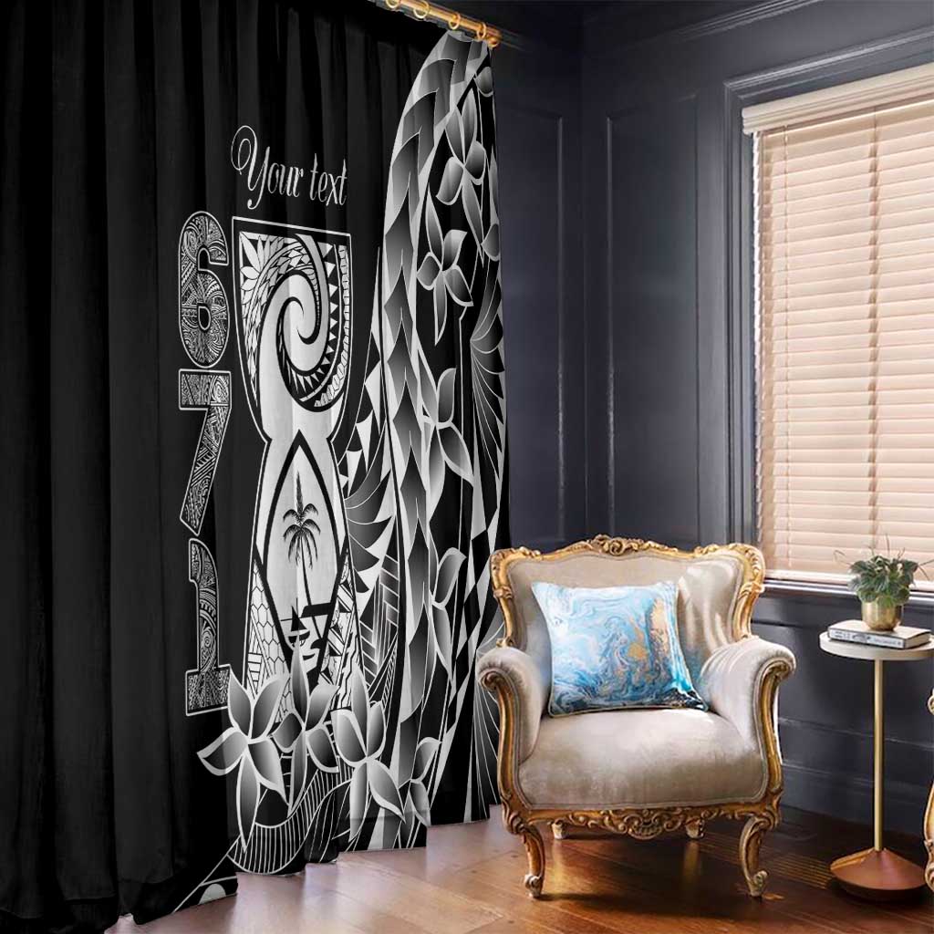 671 Guam Personalised Window Curtain Latte Stone Tribal LT9 - Polynesian Pride