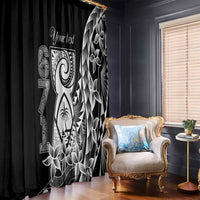 671 Guam Personalised Window Curtain Latte Stone Tribal LT9 - Polynesian Pride
