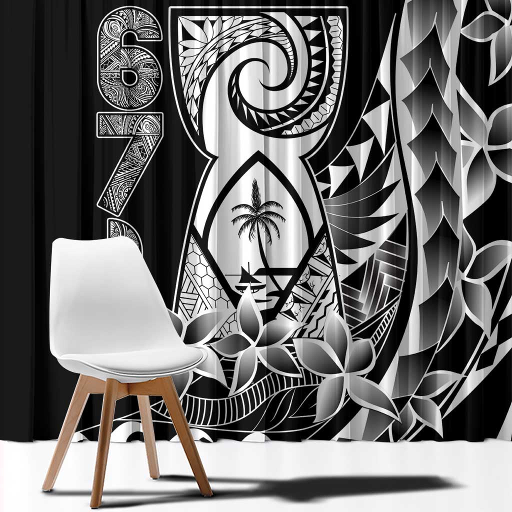 671 Guam Personalised Window Curtain Latte Stone Tribal LT9 - Polynesian Pride