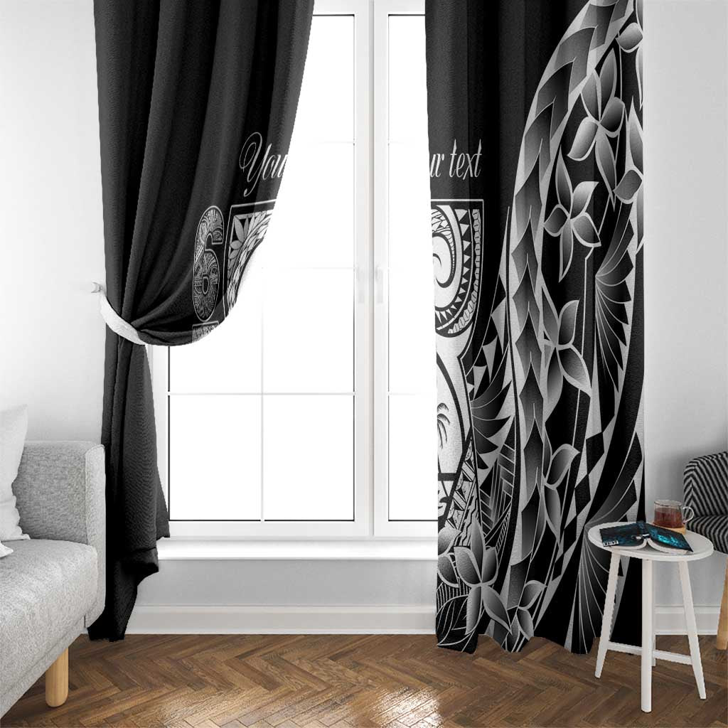 671 Guam Personalised Window Curtain Latte Stone Tribal LT9 - Polynesian Pride