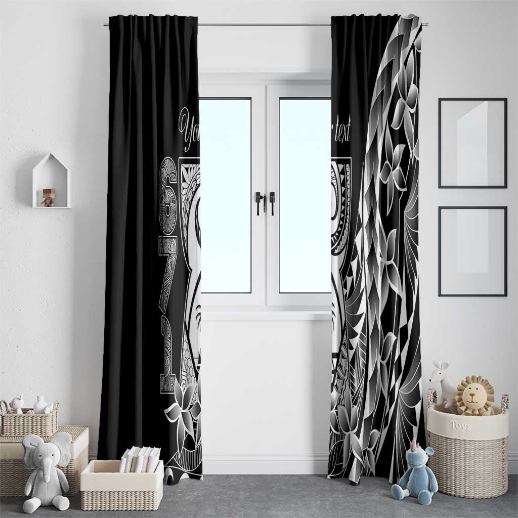671 Guam Personalised Window Curtain Latte Stone Tribal LT9 - Polynesian Pride