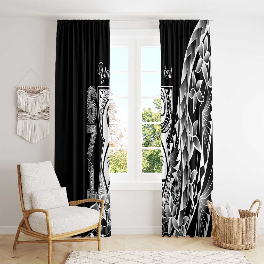 671 Guam Personalised Window Curtain Latte Stone Tribal LT9 - Polynesian Pride