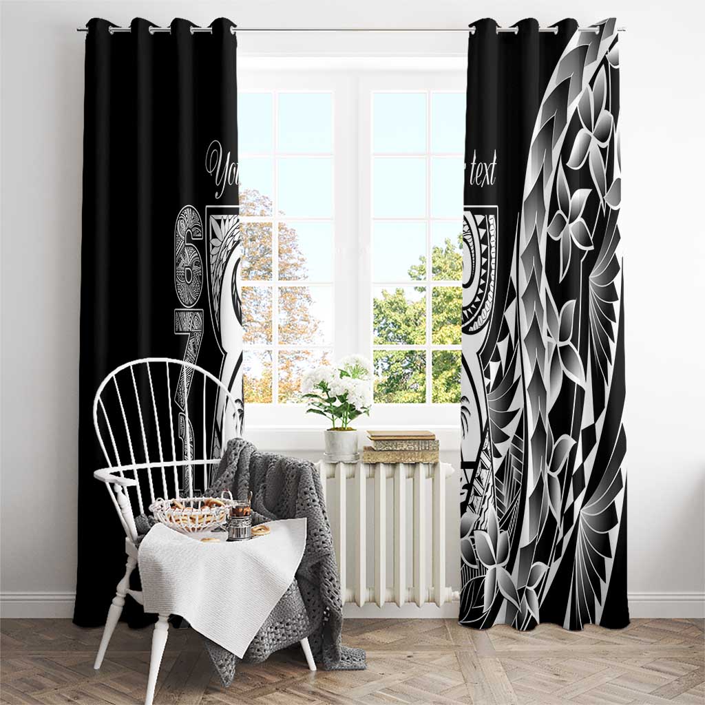 671 Guam Personalised Window Curtain Latte Stone Tribal LT9 - Polynesian Pride