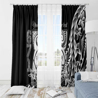 671 Guam Personalised Window Curtain Latte Stone Tribal LT9 - Polynesian Pride